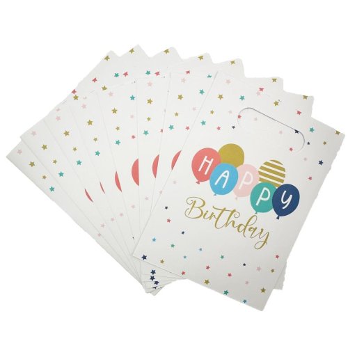 Cheap party bags, happy birthday loot bags, paper lolly bags, unisex party