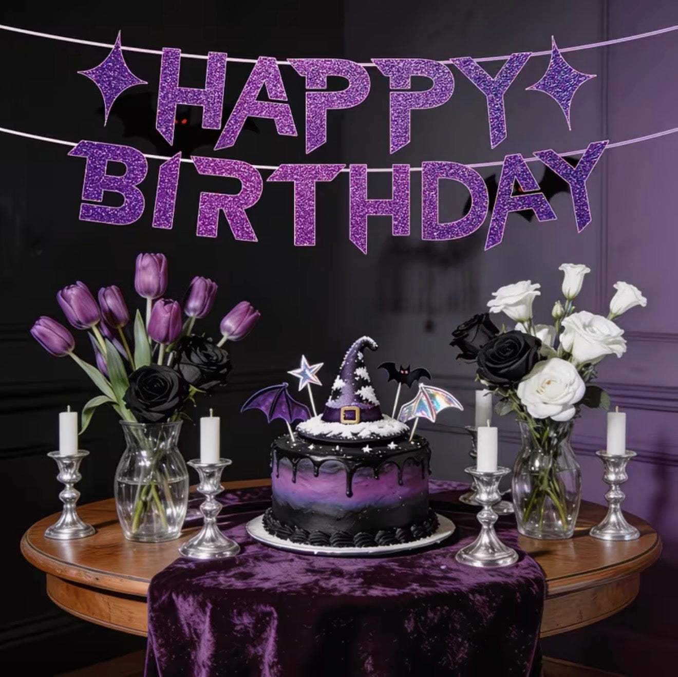 K-Pop Demon Hunters Font Happy Birthday Banner