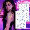 Holographic Lightening Temporary Tattoo Stickers for Rumi Costume