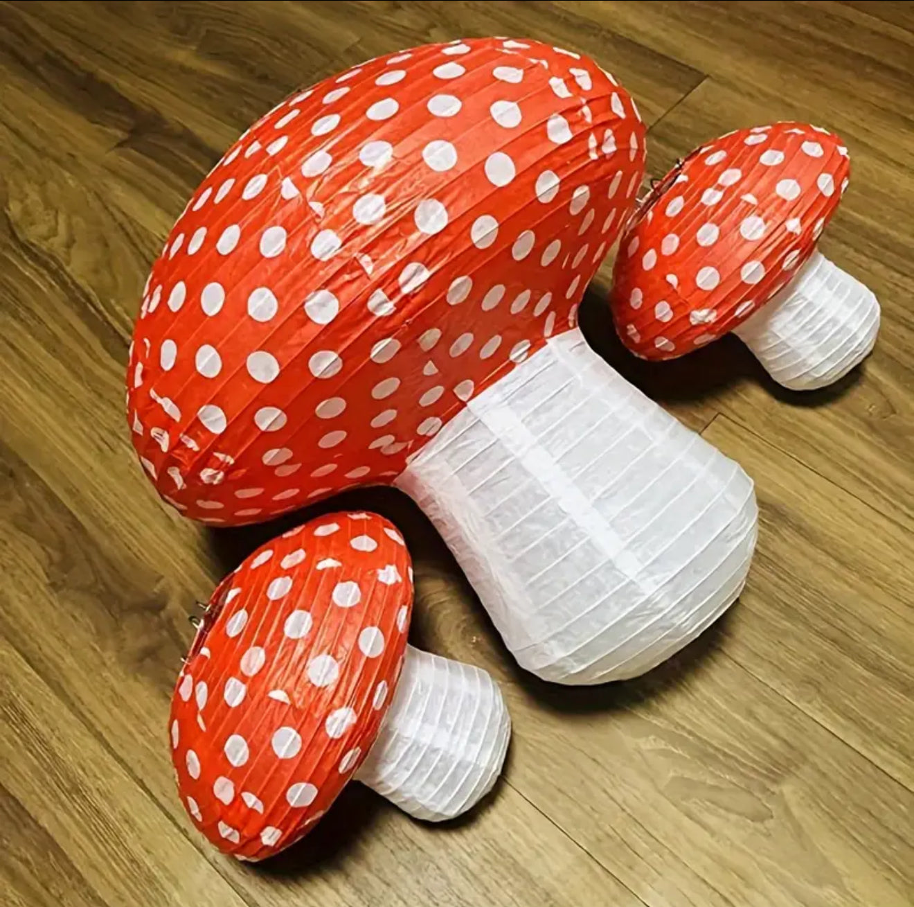 Mushroom Paper Lanterns 3 pieces