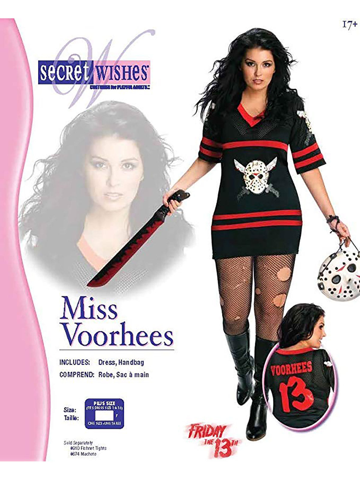 Jason Voorhees Sexy Costume, Plus