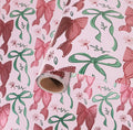 Bow-tiful Pink & Green Bows Wrapping Paper Rol