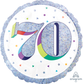 70th Birthday Foil Balloon Holographic