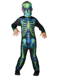 Neon Skeleton Glow In The Dark Costume, Child