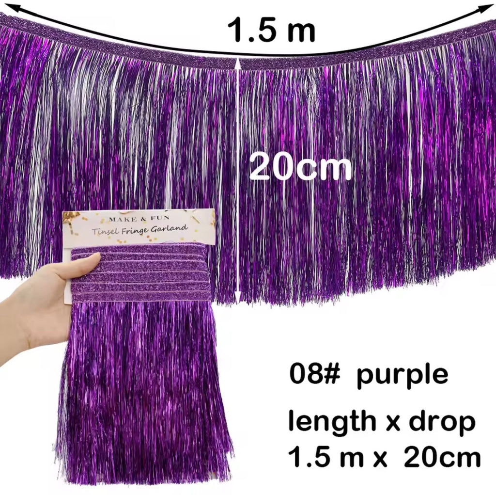 Tinsel Fringe Garland 1.5m