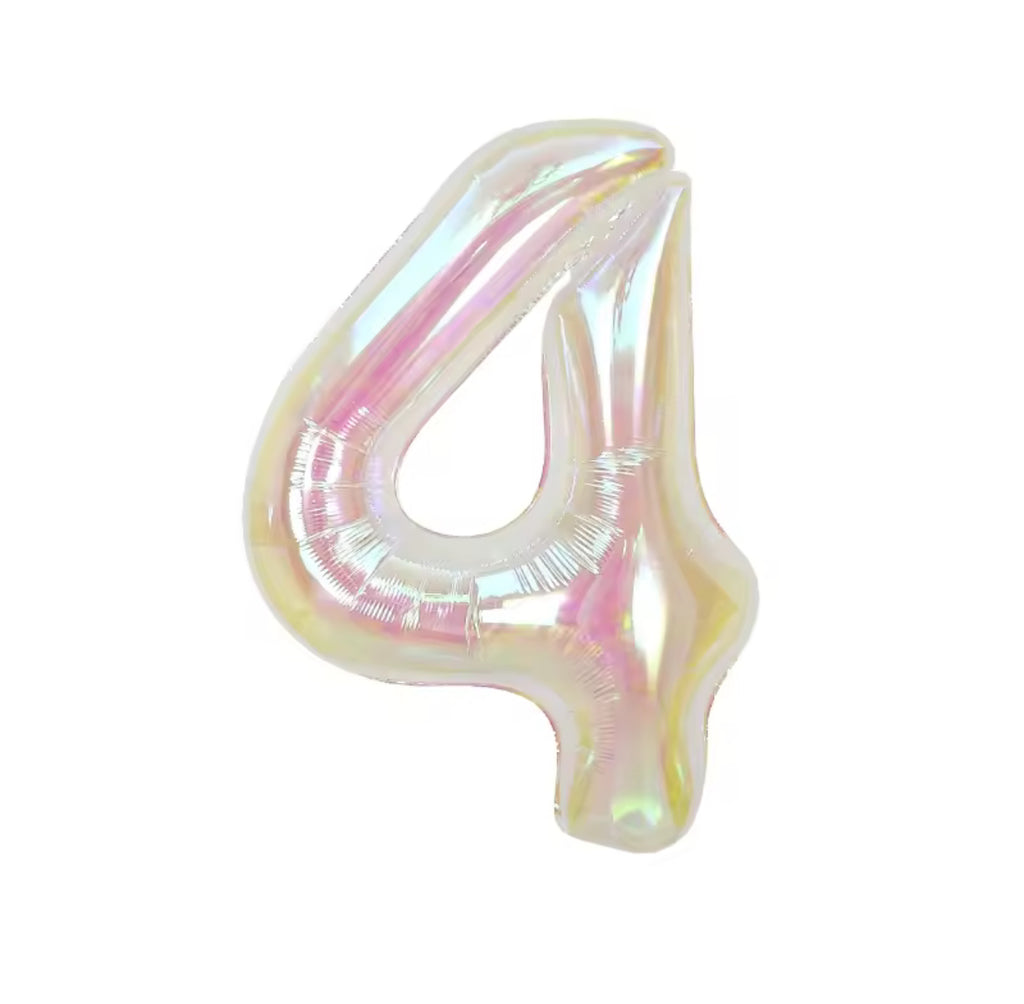 Extra Large Iridescent Foil Number Balloons 40inch (101.6cm)