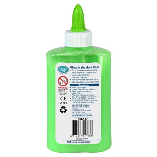 Glow in the Dark glue 147ml assorted colours