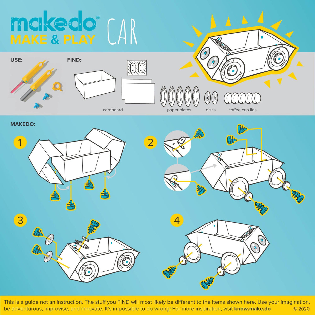 Makedo Australia - Explore Kit | Makedo Cardboard Construction for 1-2 Makers