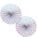 Luminous Iridescent Foil Fans 30cm