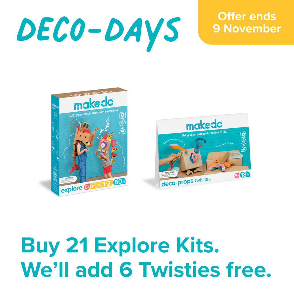 Makedo Australia - Explore Kit | Makedo Cardboard Construction for 1-2 Makers