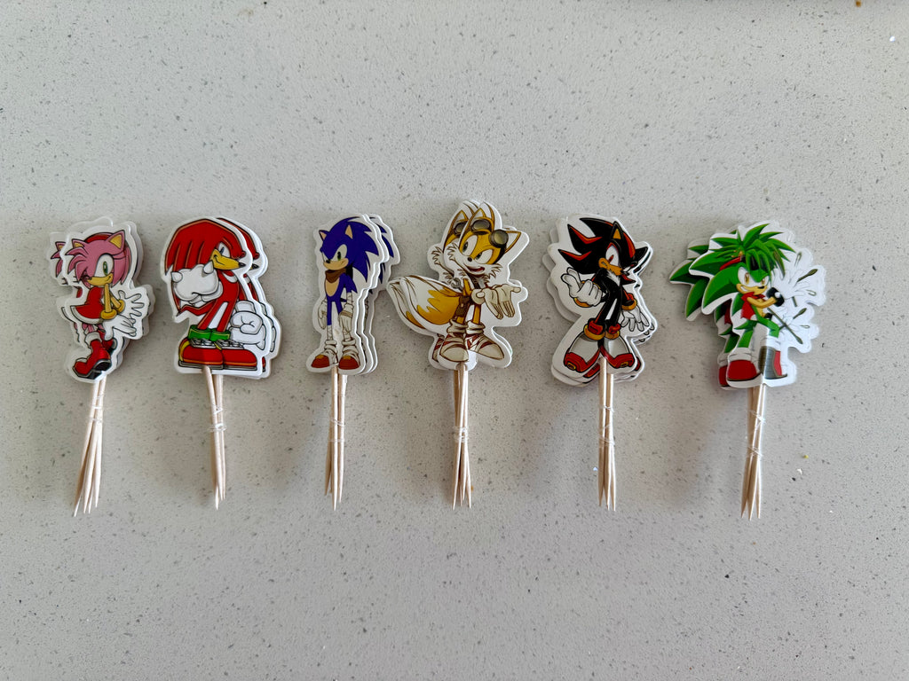 Sonic The Hedgehog Cupcake Toppers 28 pieces