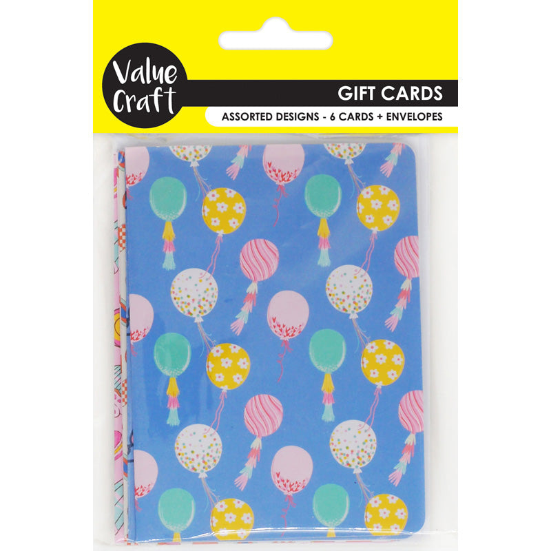 Party Cards with Envelopes – Pack of 6