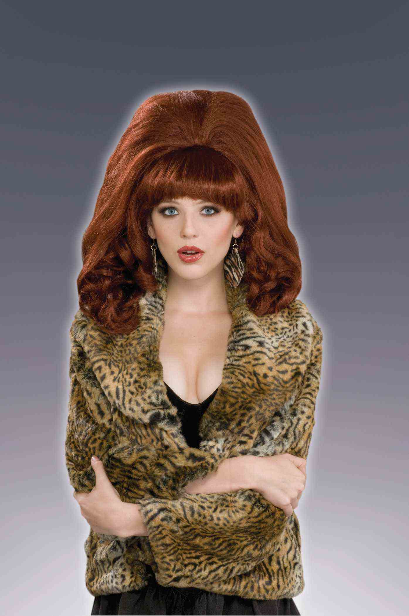 Red 60S Teased Wig  - Adult