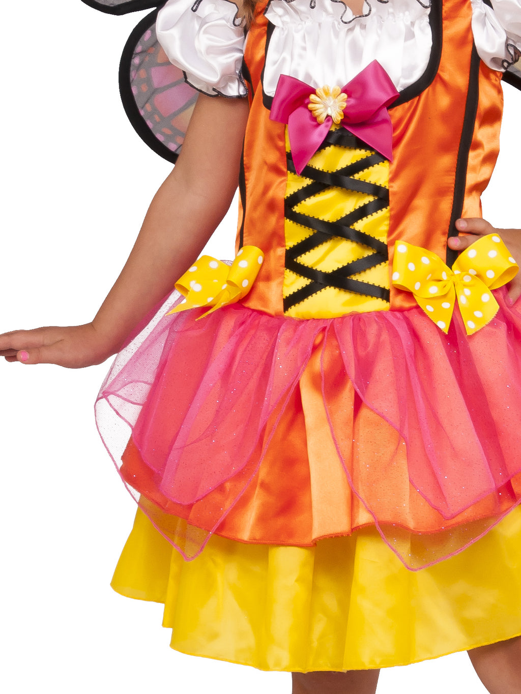 Glittery Orange Butterfly Costume, Child