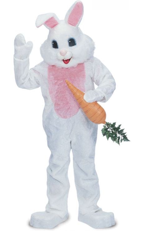 Rabbit Premium Mascot Costume White - Adult