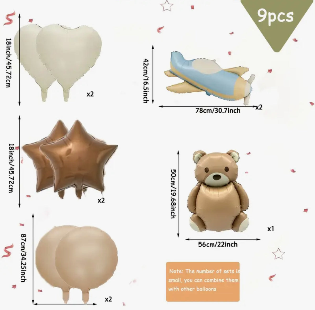 Teddy Bear Foil Balloon Kit