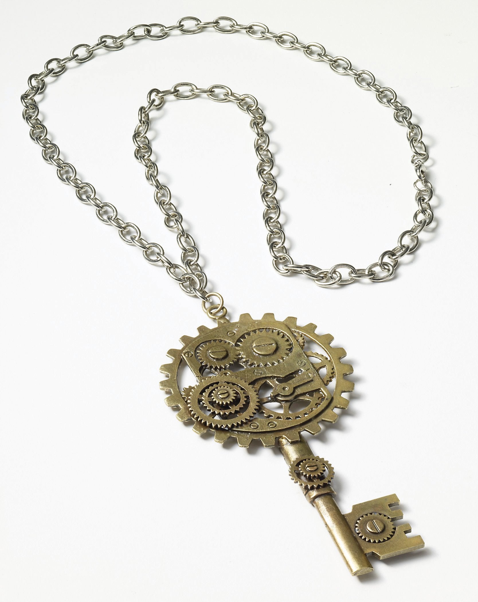 Steampunk Copperkey/Gears Necklace