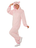Pig Furry Hooded Onesie Costume, Adult