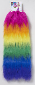 Rainbow Fur Leg Covers, Adult