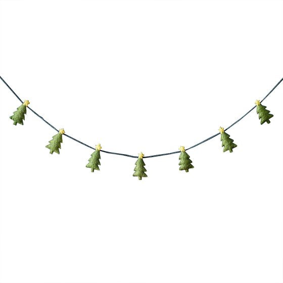 Merry & Bright Felt Tree Bunting by Ginger Ray