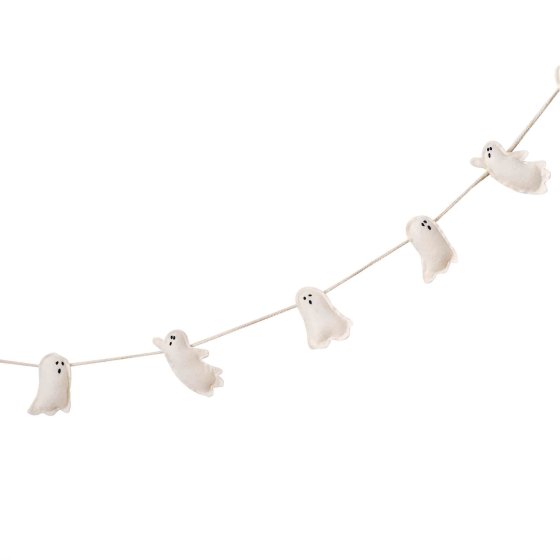 Pumpkin Spice Felt Ghost Bunting by Ginger Ray