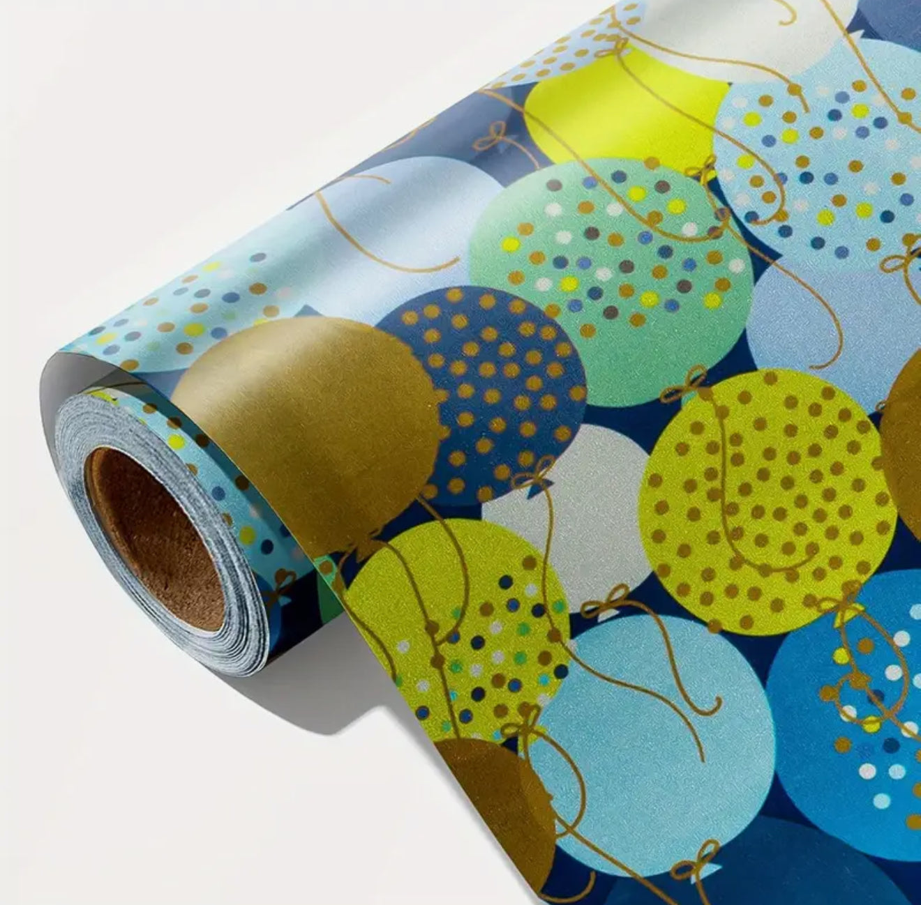 Bright Birthday Balloons Wrapping Paper Roll