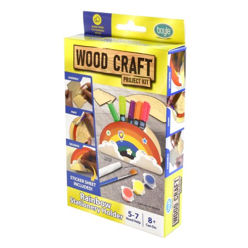 Wood Craft Project Kit Rainbow Stationery Holder