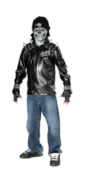 Metal Skull Biker Costume, Teen