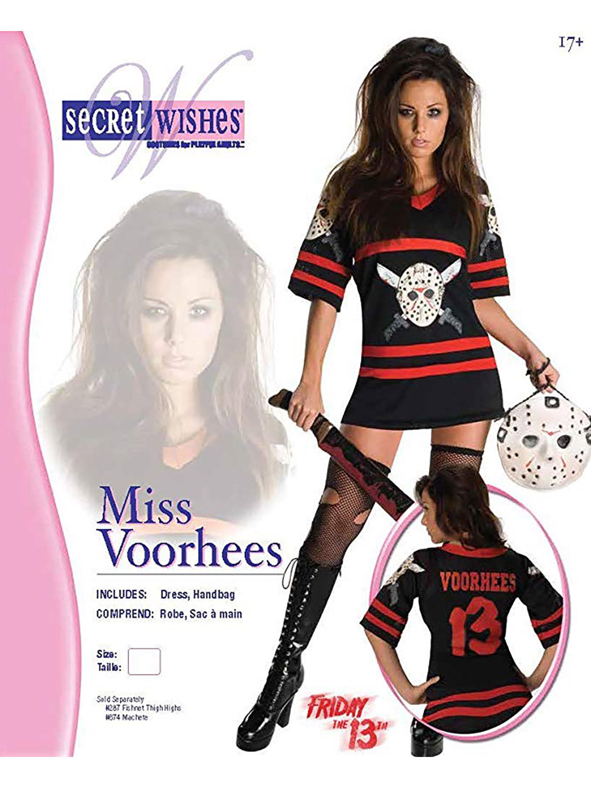 Jason Voorhees Sexy Costume, Adult