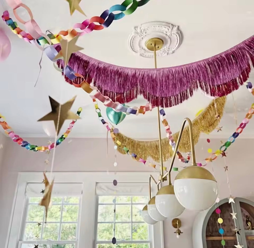Scalloped Tinsel Garland - Reusable Party Decoration