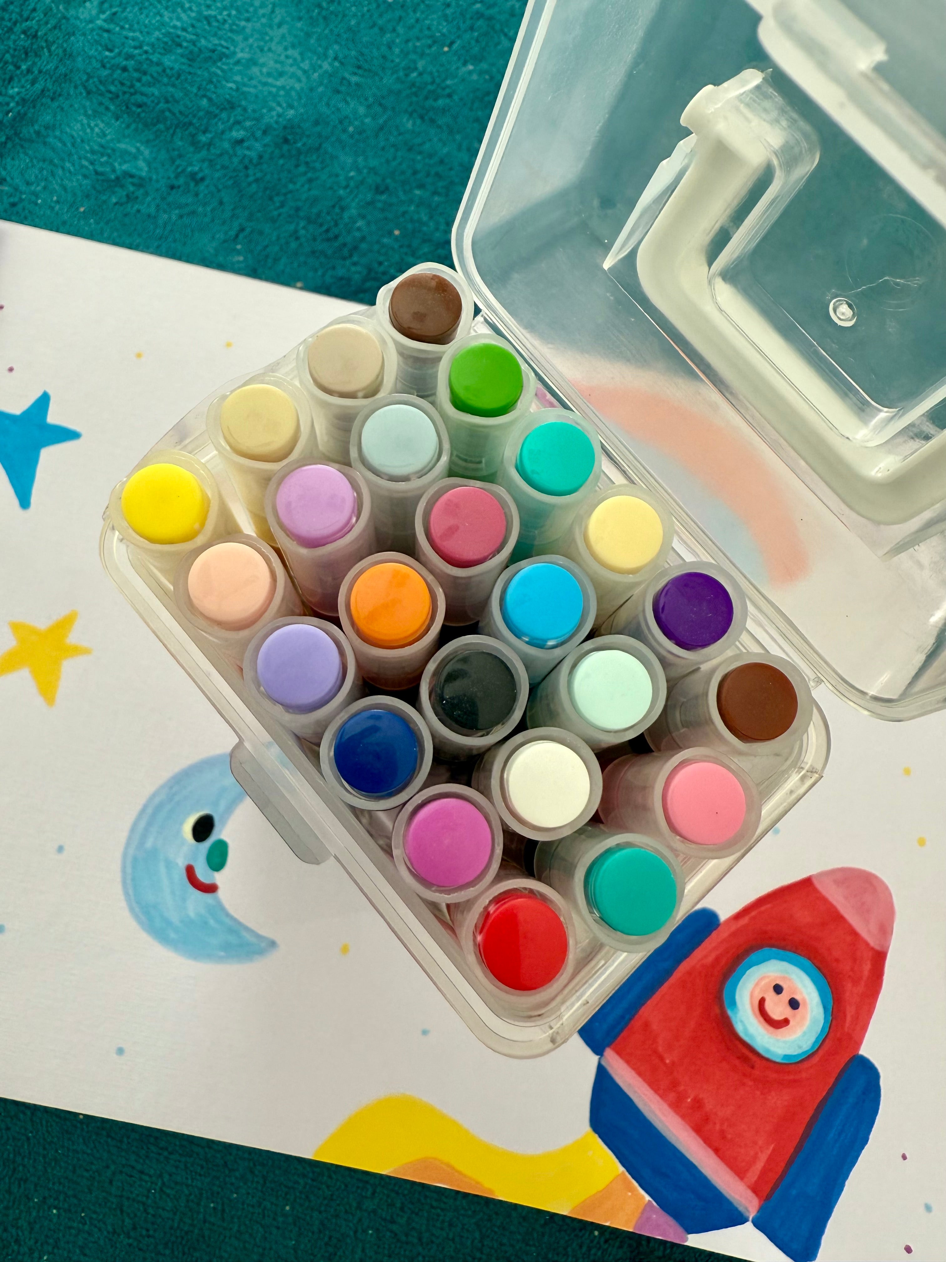 Acrylic Marker Dual Tip with Storage Case 24pk