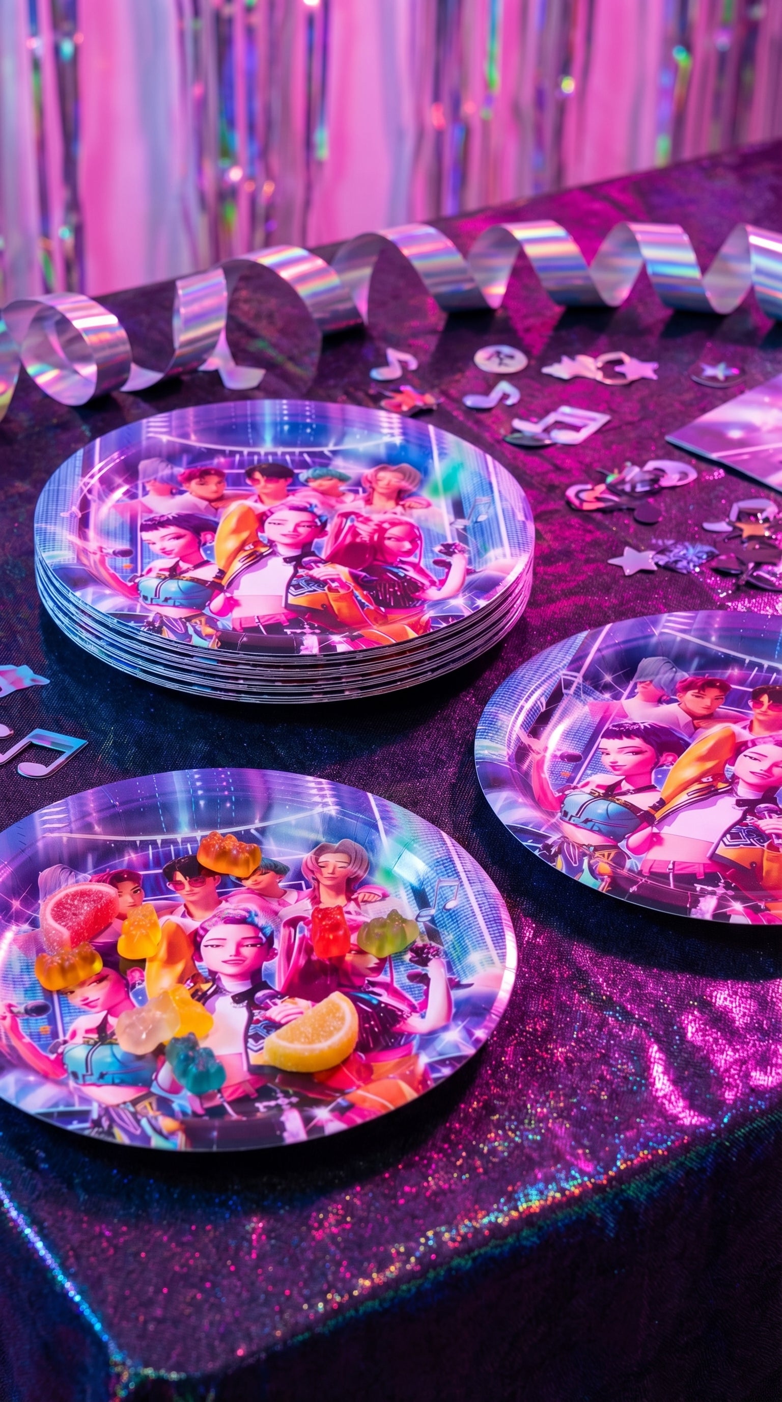 10 K-Pop Demon Hunters Paper Plates