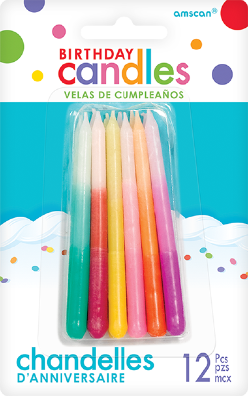 Ombre birthday candles, stylish party decor, cheap party supplies Australia, Perth-based family business
