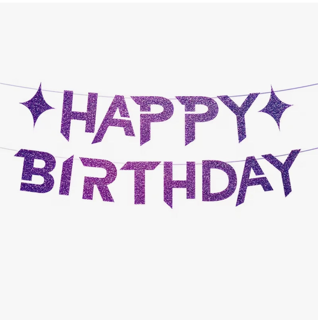 K-Pop Demon Hunters Font Happy Birthday Banner