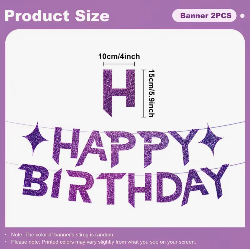 K-Pop Demon Hunters Font Happy Birthday Banner
