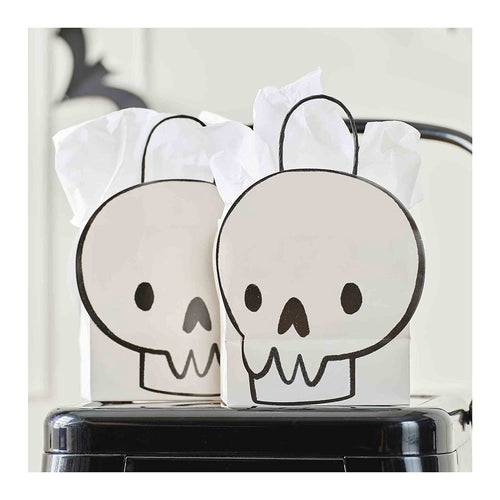 Boo Crew Skull Halloween Paper Party Bags FSC 6 Pack by Ginger Ray