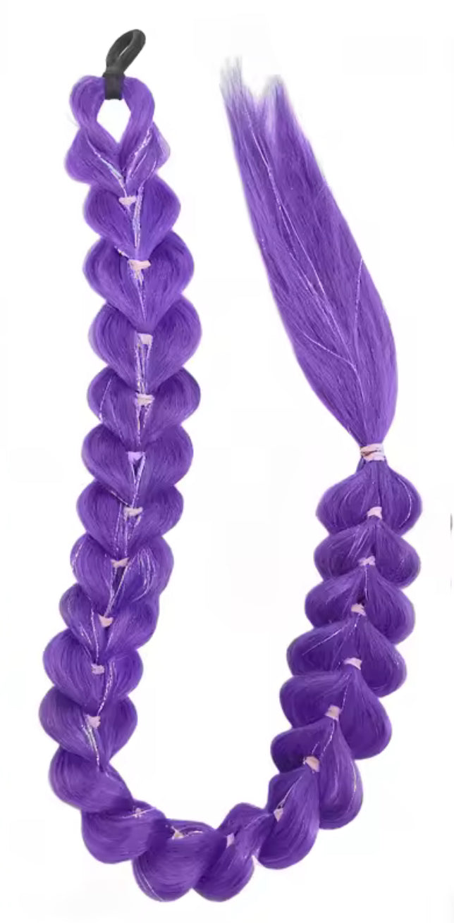 Rumi Purple Braid with Silver Tinsel