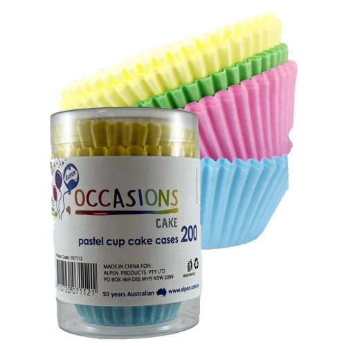 Cup Cake Cases Bright or Pastel Pack of 200