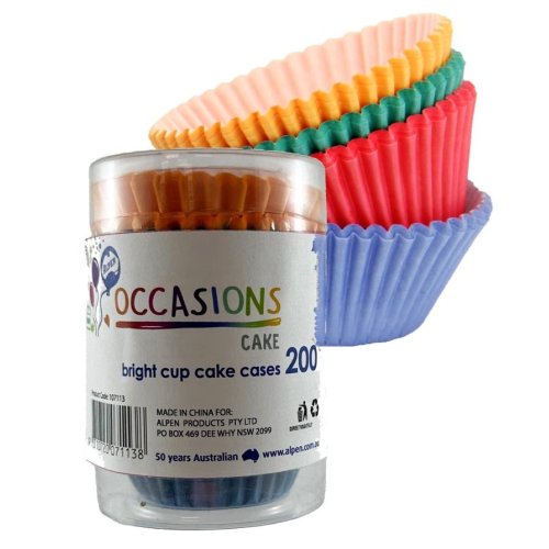 Cup Cake Cases Bright or Pastel Pack of 200