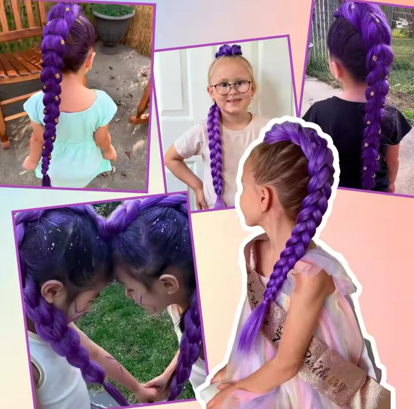 Purple Rumi Hair Braid