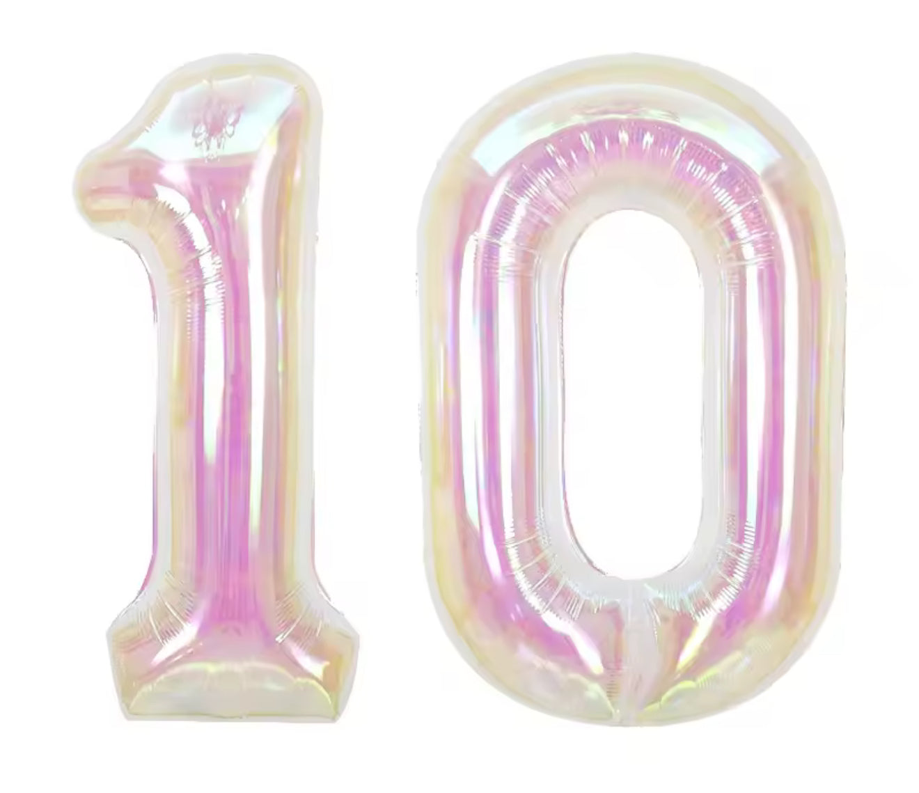 Extra Large Iridescent Foil Number Balloons 40inch (101.6cm)