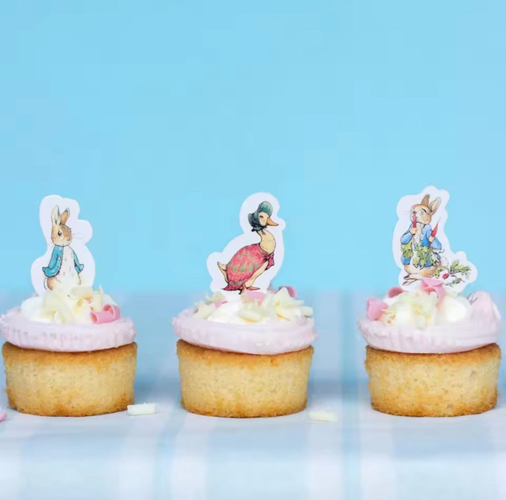 24 Peter Rabbit Cupcake Toppers
