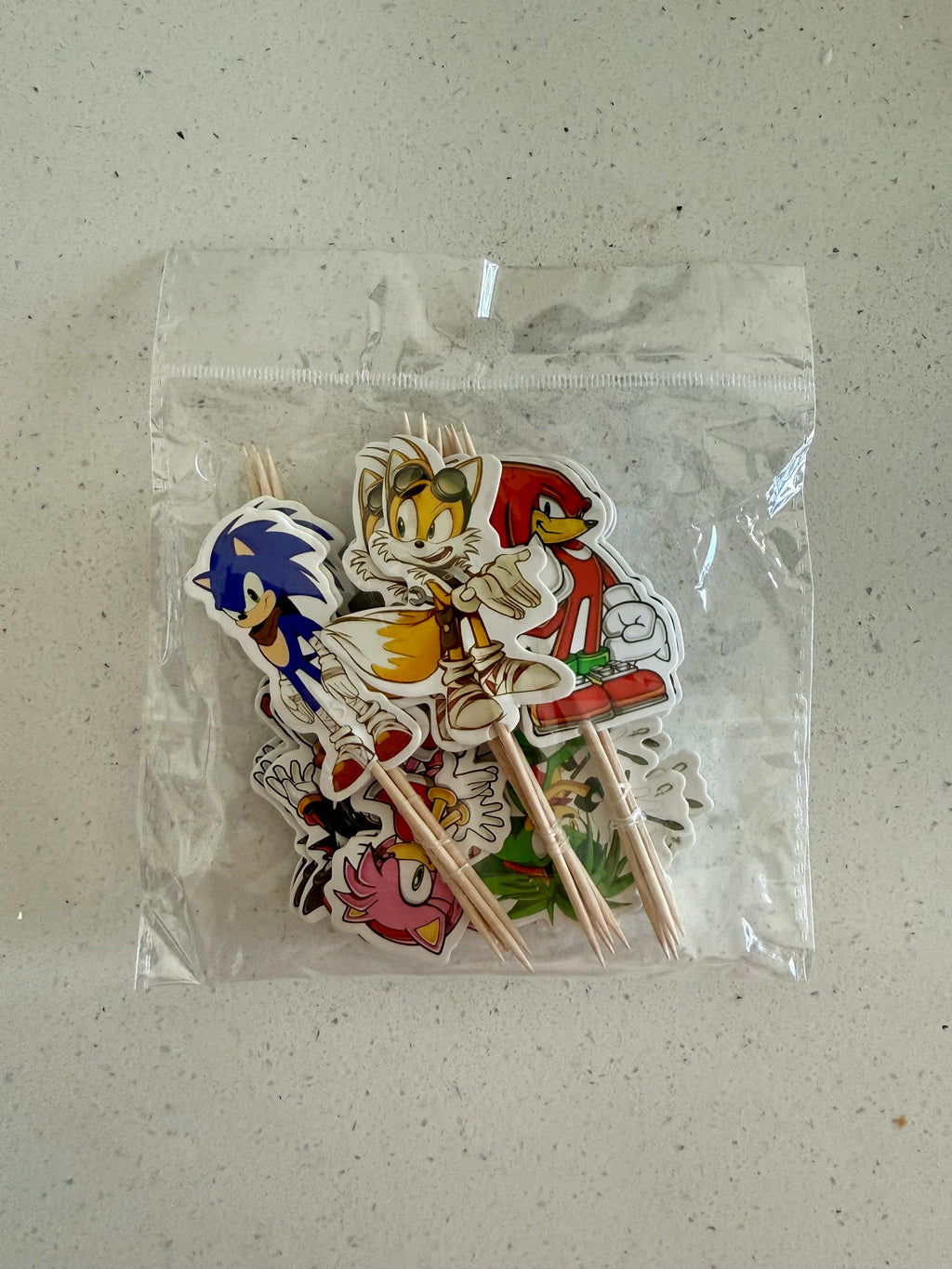 Sonic The Hedgehog Cupcake Toppers 28 pieces