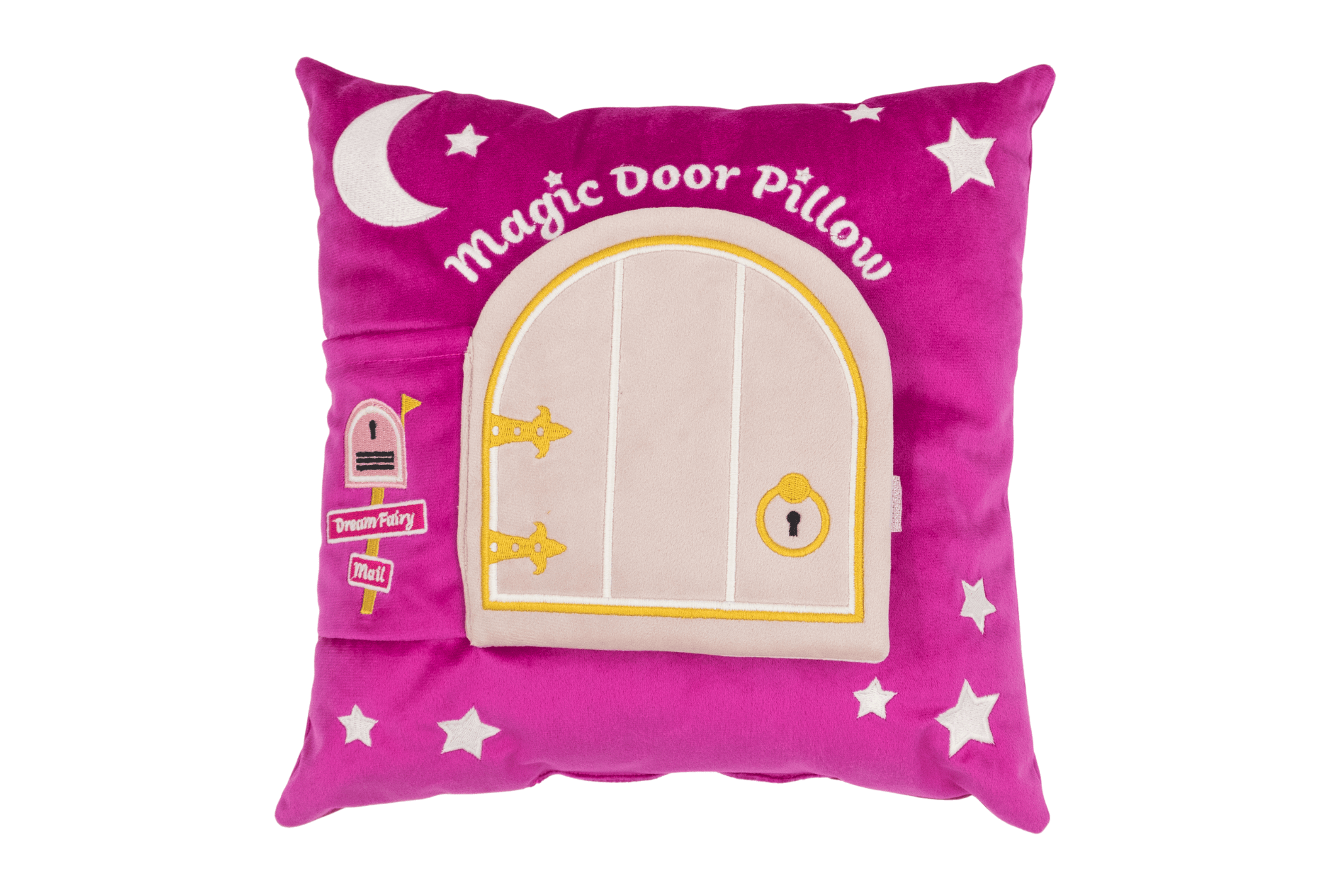 A pink magic door pillow, gift idea for girls, presents for four year old girls