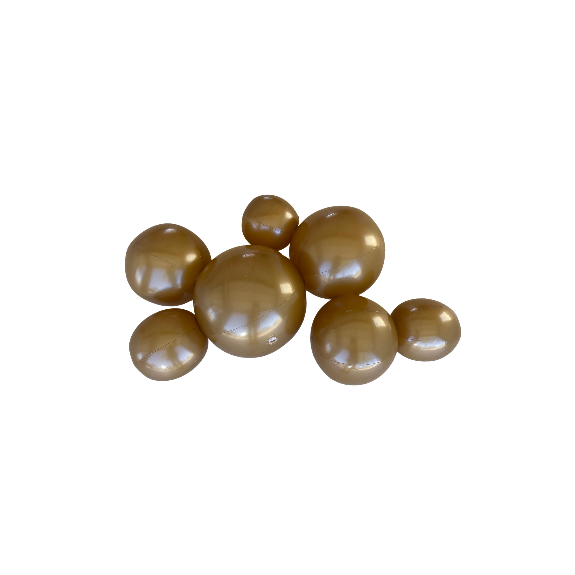 Evergarland 7-balloon cluster reusable balloon garland in gold, elegant eco-friendly balloon decor, reusable alternative to latex balloons