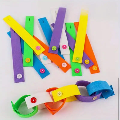 Felt Paper Chain Links 20 Pieces in Various Colours