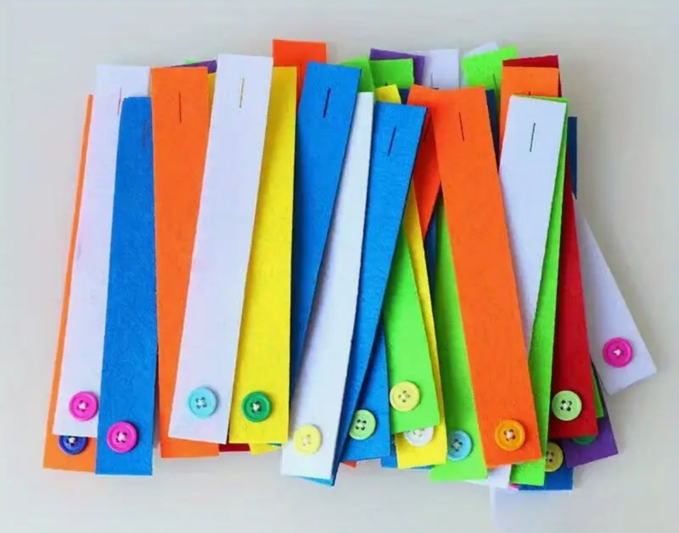 Felt Paper Chain Links 20 Pieces in Various Colours