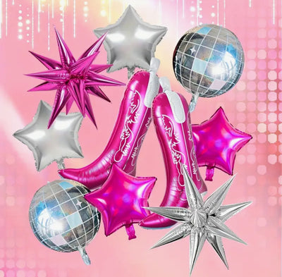 Cowgirl Theme Foil Balloon Kit 12 Pieces
