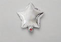 5 x Silver Star Foil Balloons