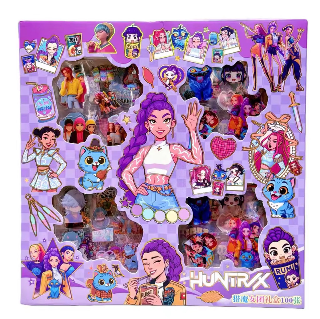 K Pop Demon Hunters Cartoon Animé Stickers Box